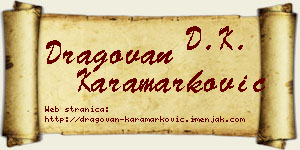 Dragovan Karamarković vizit kartica